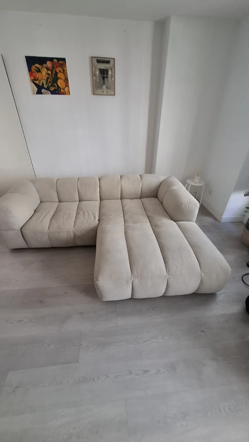 Higienização de sofá em L